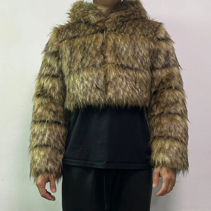 Regal Faux Fur Cropped Coat