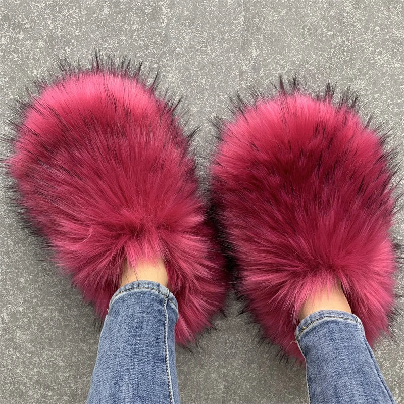 Regal Faux Fur Ankle Slippers