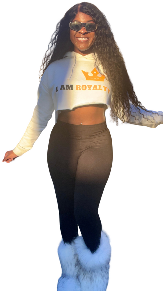 I Am Royalty Cropped Sweater