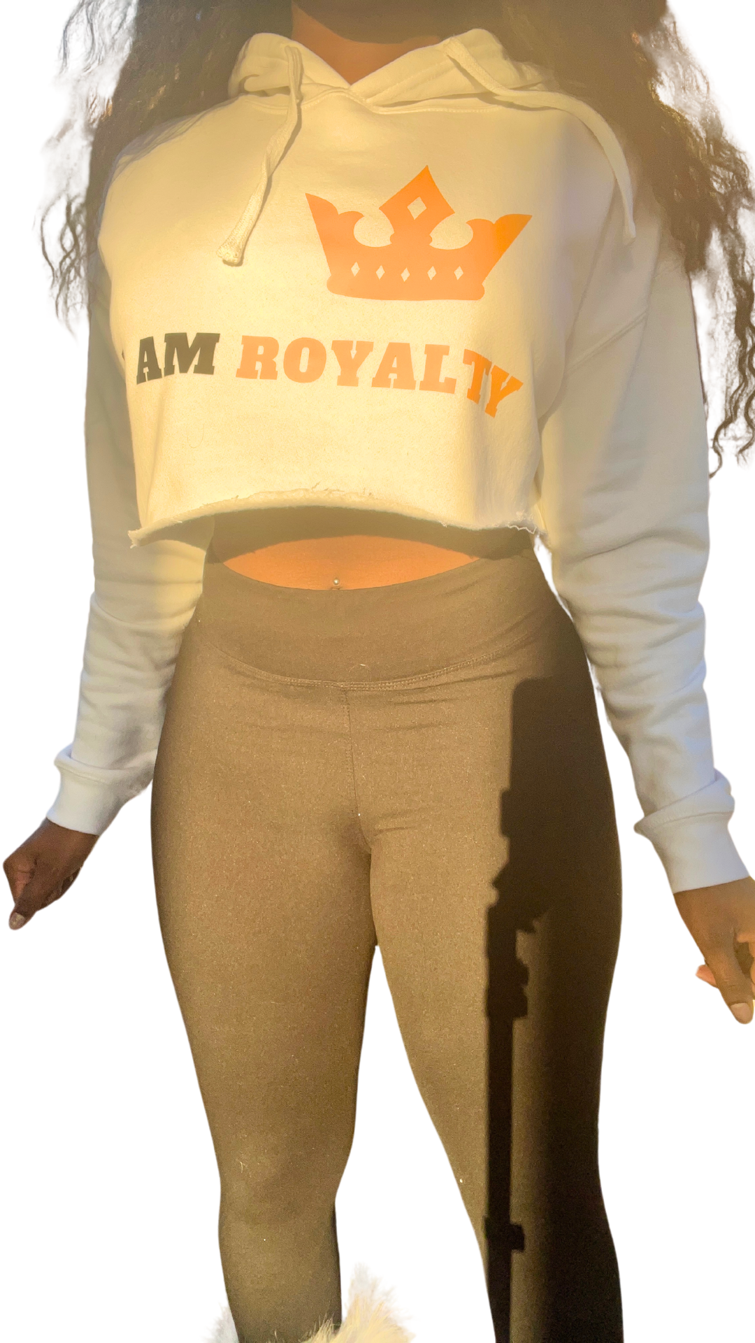 I Am Royalty Cropped Sweater