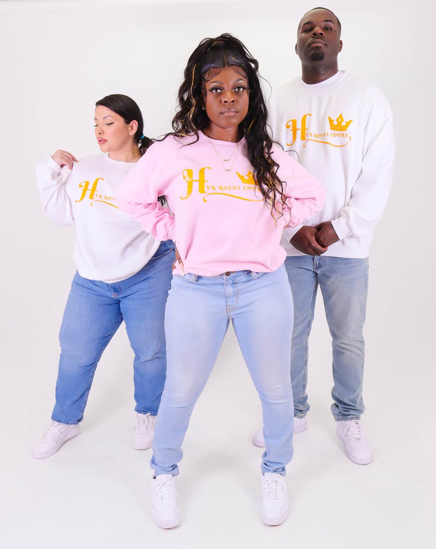 Her Royal Court Crewneck in Pink