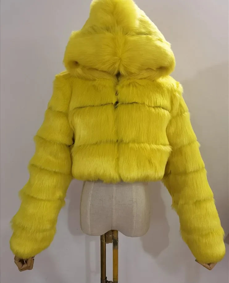 Regal Faux Fur Cropped Coat