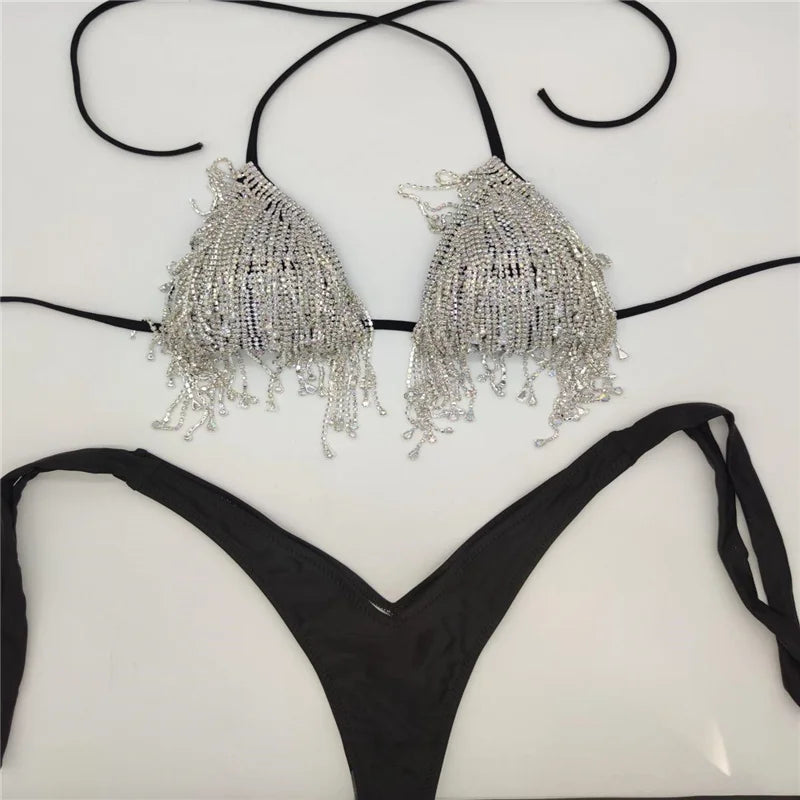 Crystal Diamond Bikini Set